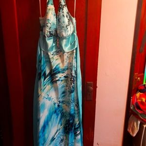Floor length halter gown